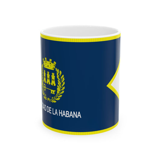 Official flag of Havana Cuba (Cuba) White Coffee Mug-11oz-Go Mug Yourself