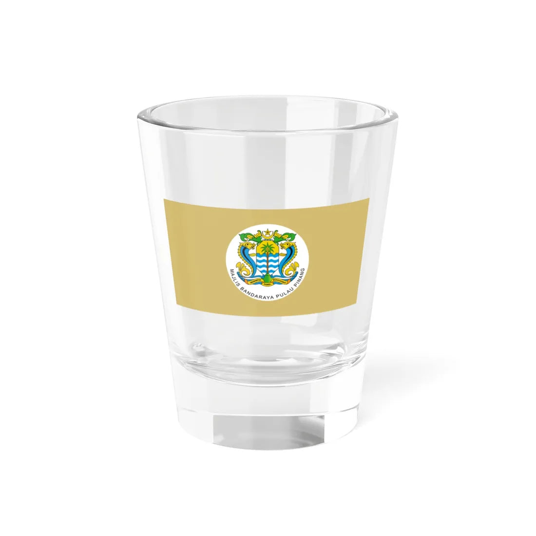 Official flag of the Penang Island City Council (Malaysia) Shot Glass 1.5oz 1.5oz - Go Mug Yourself