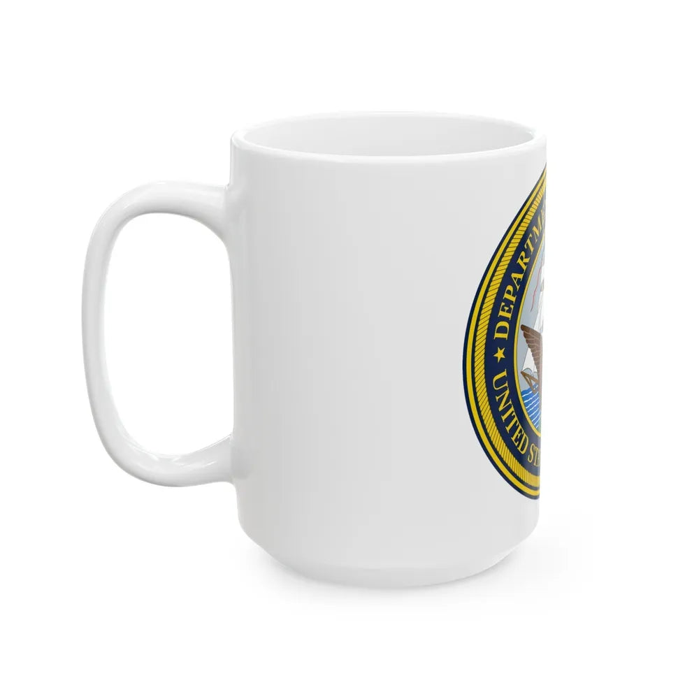 Official Seal of the Department of the Navy (U.S. Navy) White Coffee Mug-Go Mug Yourself