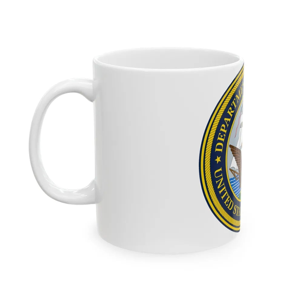 Official Seal of the Department of the Navy (U.S. Navy) White Coffee Mug-Go Mug Yourself