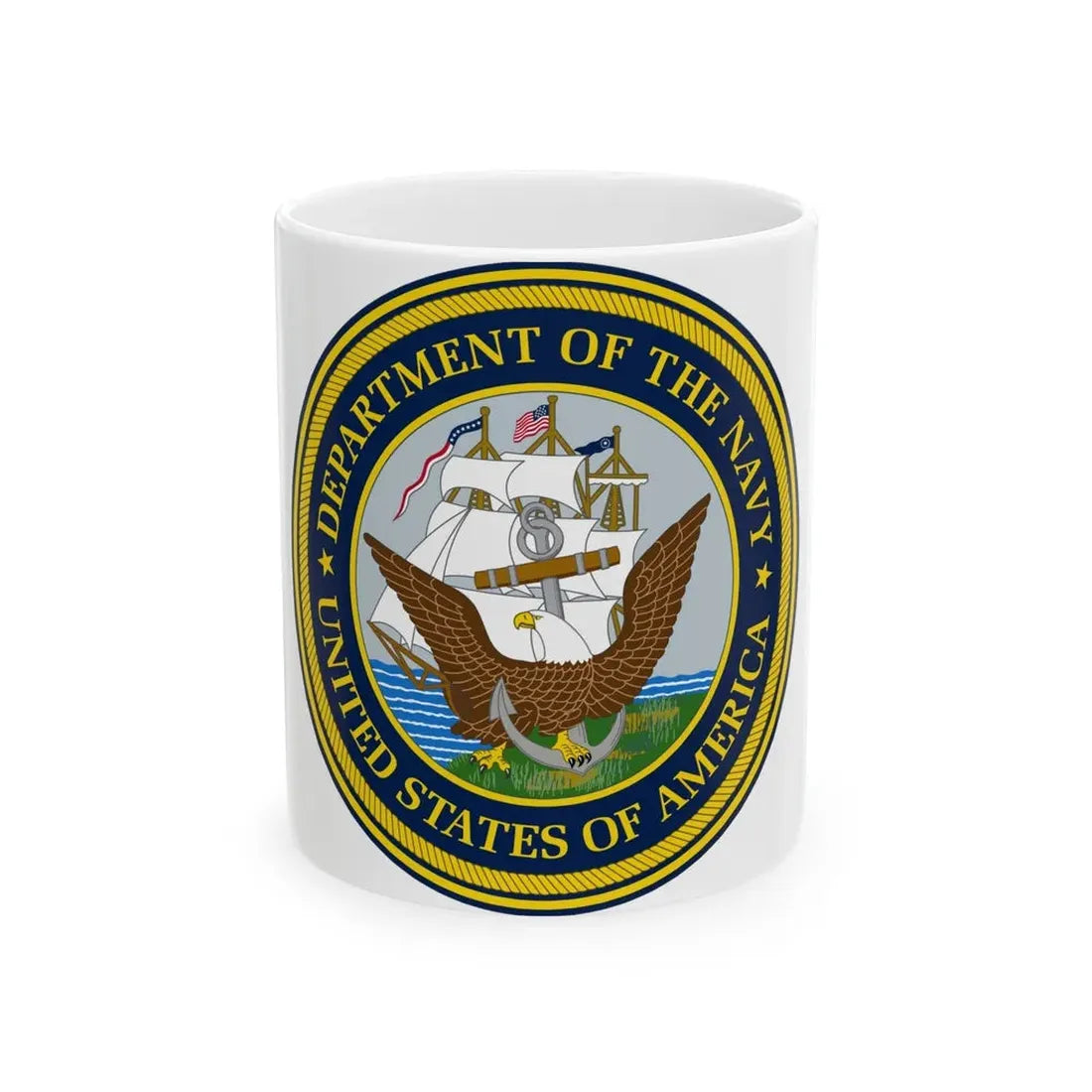 Official Seal of the Department of the Navy (U.S. Navy) White Coffee Mug 11oz - Go Mug Yourself