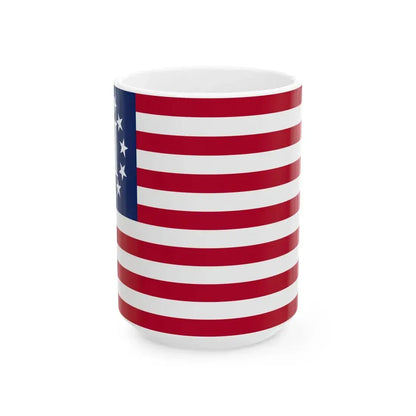 Official Three Percent Flag (United States) White Coffee Mug 15oz - Go Mug Yourself