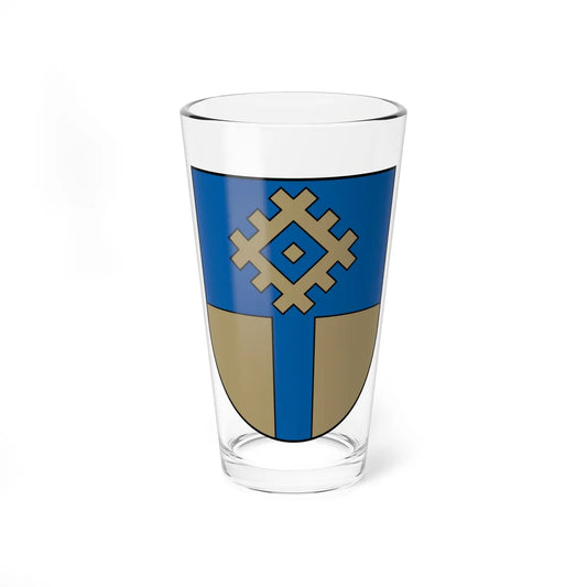Ogres rajona ģerbonis (Latvia) (Coat of Arms) Pint Glass 16oz 16oz - Go Mug Yourself