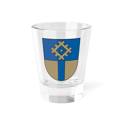 Ogres rajona ģerbonis (Latvia) (Coat of Arms) Shot Glass 1.5oz 1.5oz - Go Mug Yourself