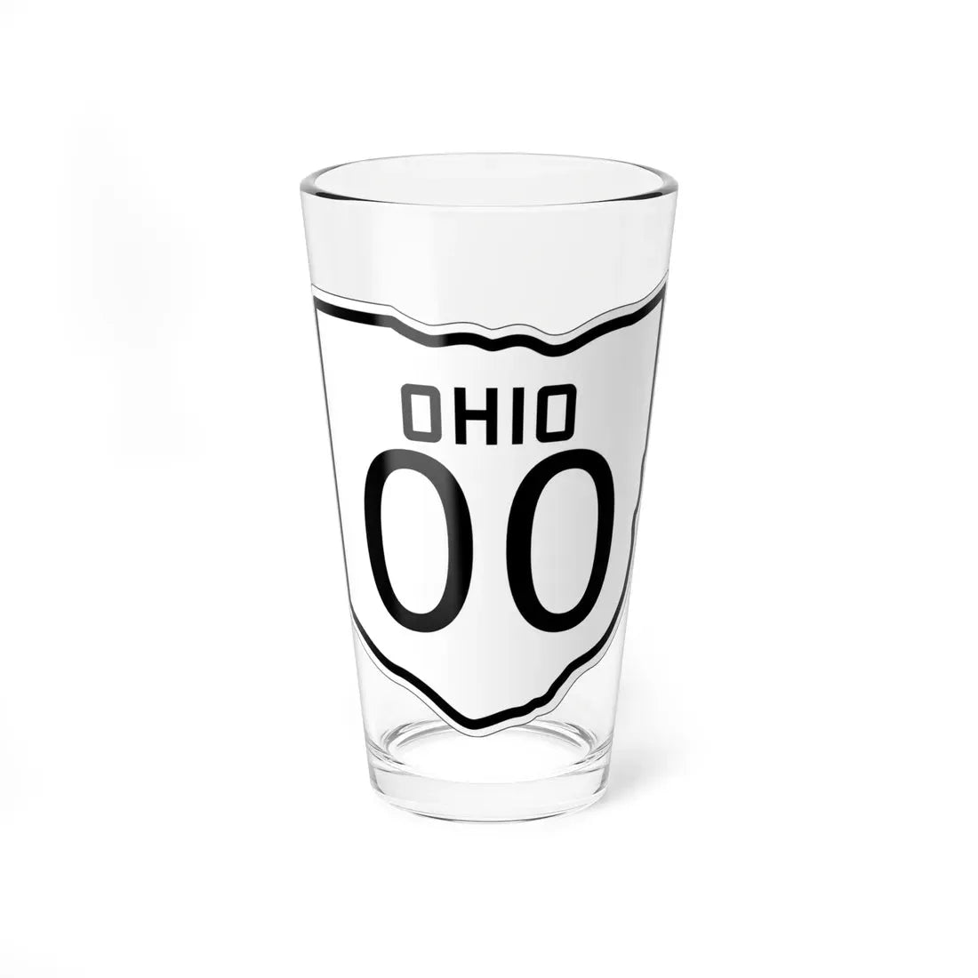 OH-00 1927 template (Ohio) (Road Sign) Pint Glass 16oz 16oz - Go Mug Yourself