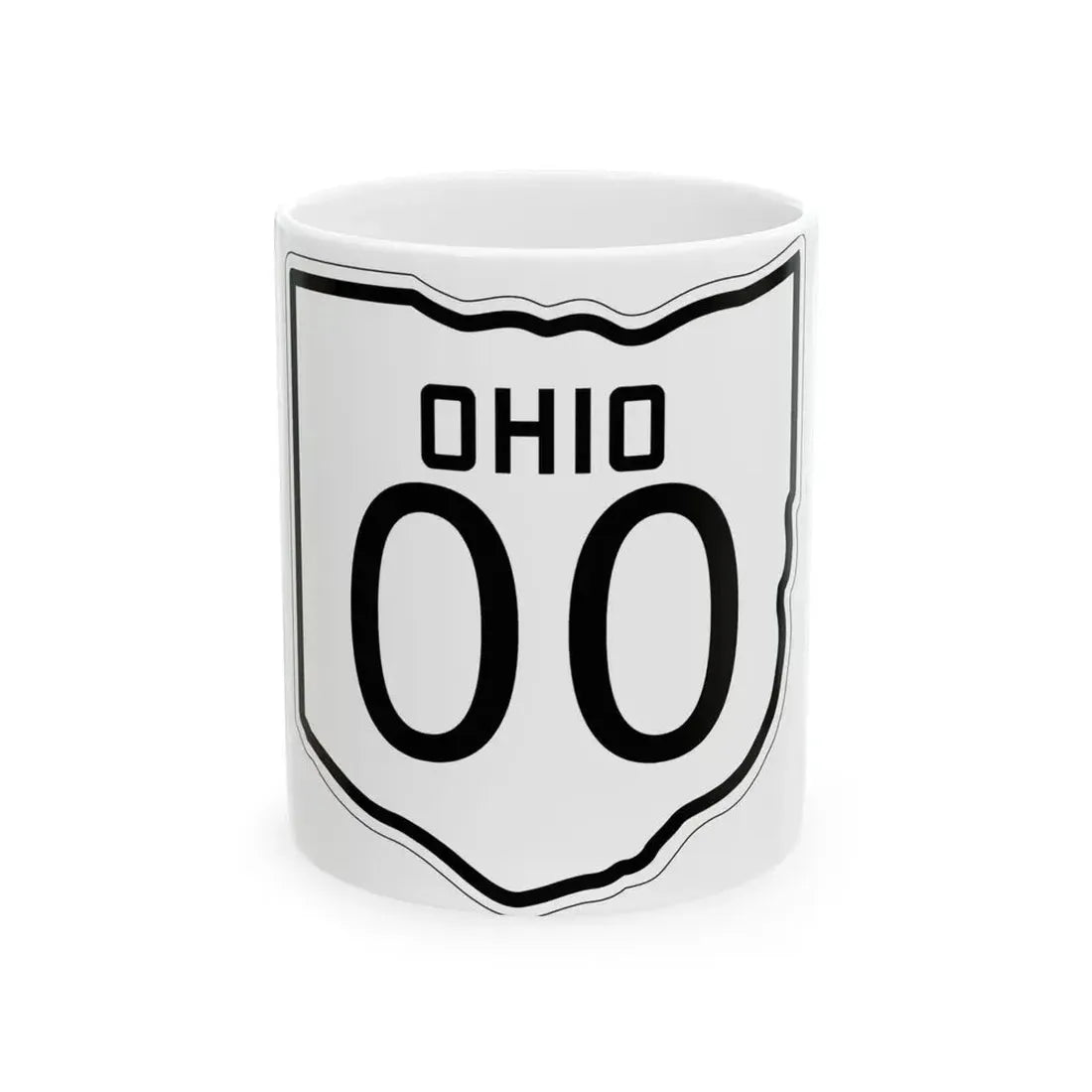 OH-00 1927 template (Ohio) (Road Sign) White Coffee Mug 11oz - Go Mug Yourself
