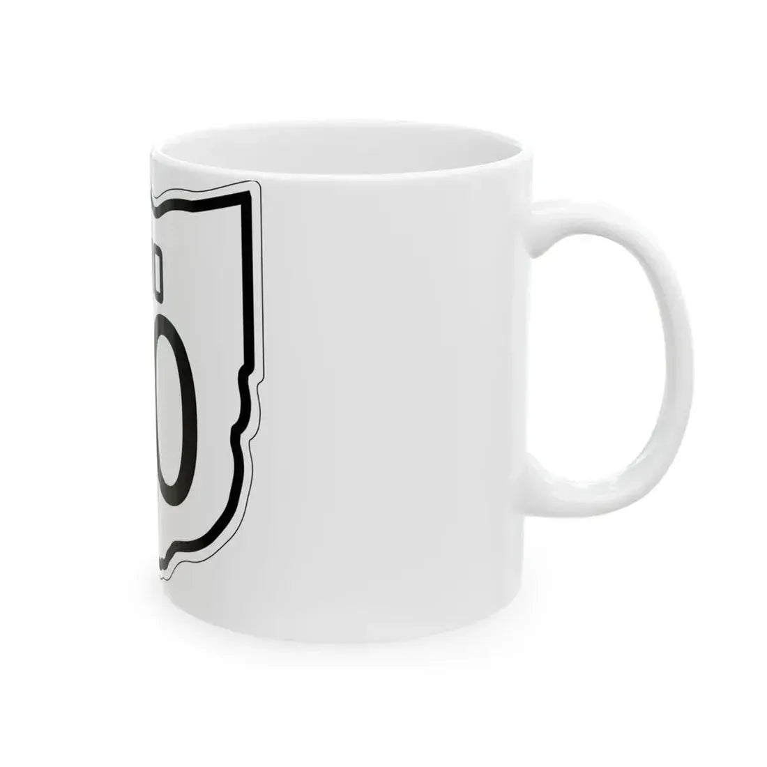 OH-00 1927 template (Ohio) (Road Sign) White Coffee Mug - Go Mug Yourself