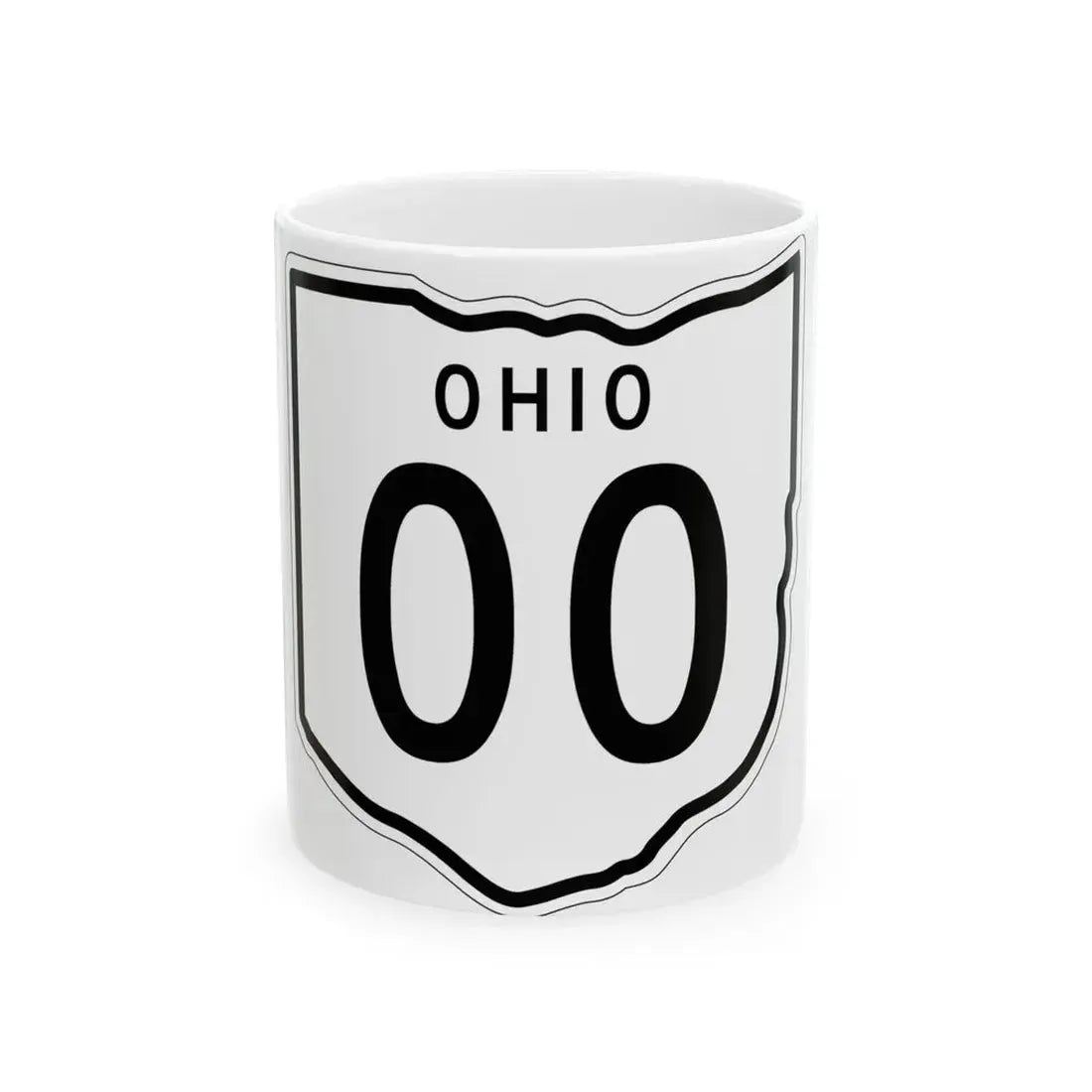 OH-00 1948 template (Ohio) (Road Sign) White Coffee Mug 11oz - Go Mug Yourself