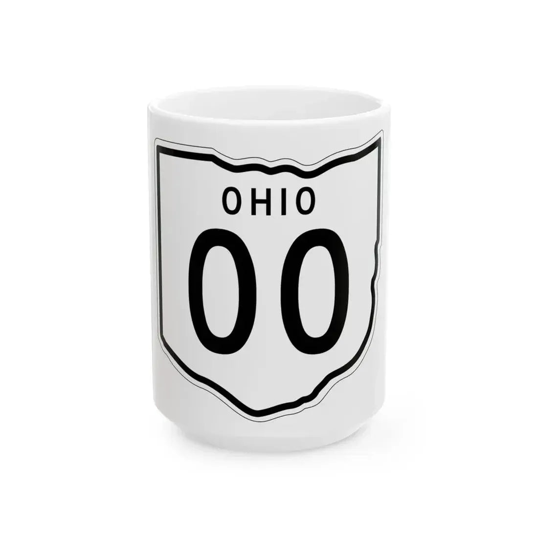 OH-00 1948 template (Ohio) (Road Sign) White Coffee Mug 15oz - Go Mug Yourself