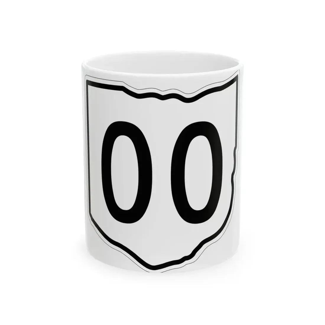 OH-00 1960 template (Ohio) (Road Sign) White Coffee Mug 11oz - Go Mug Yourself