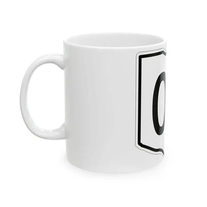 OH-00 1960 template (Ohio) (Road Sign) White Coffee Mug - Go Mug Yourself