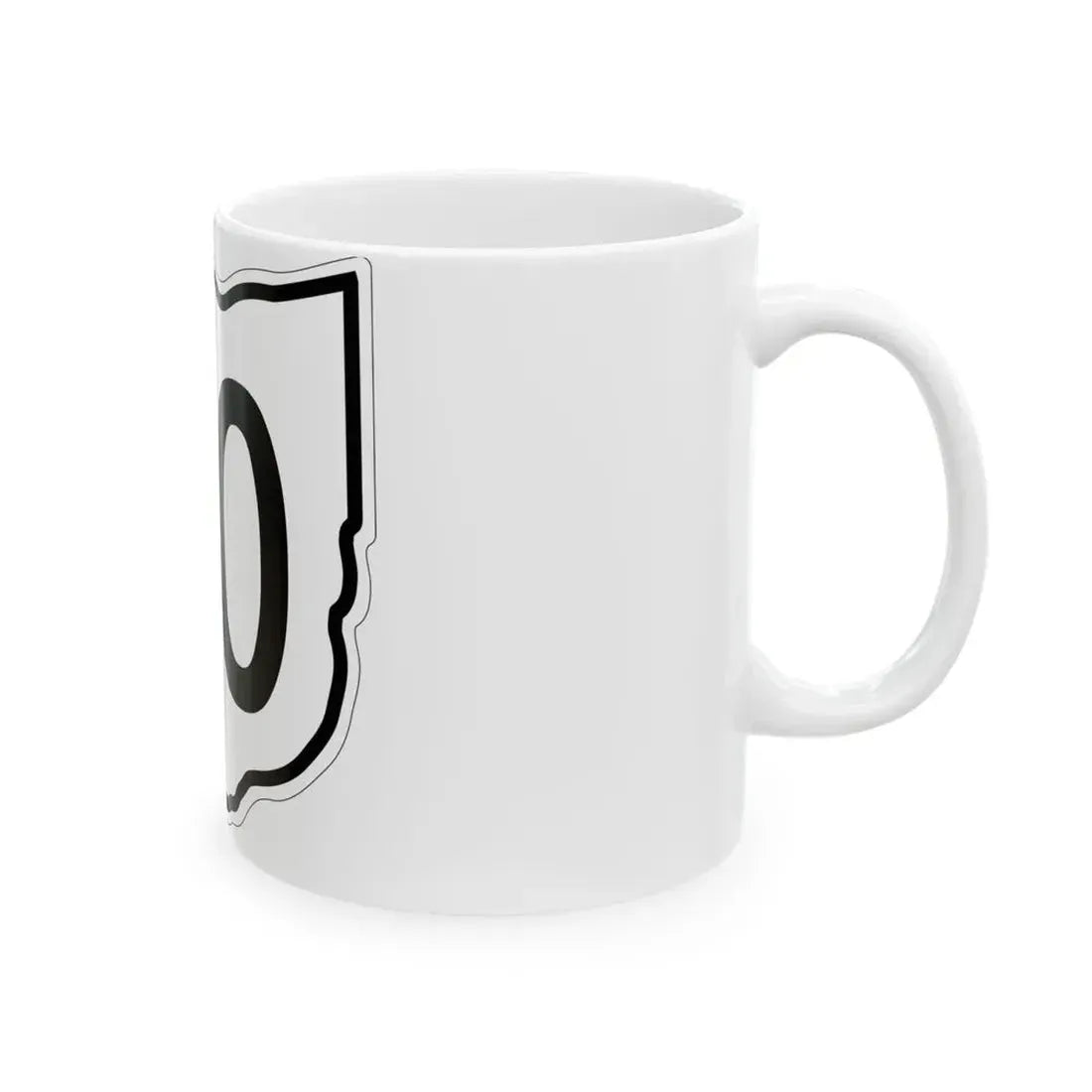 OH-00 1960 template (Ohio) (Road Sign) White Coffee Mug - Go Mug Yourself
