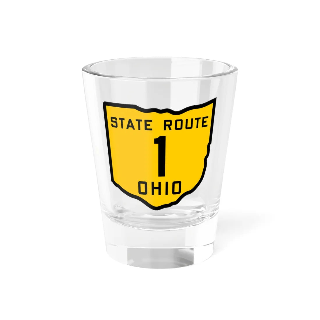 OH-1 1920 (Ohio) (Road Sign) Shot Glass 1.5oz 1.5oz - Go Mug Yourself