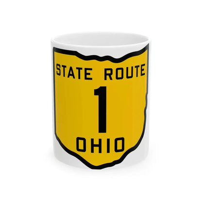 OH-1 1920 (Ohio) (Road Sign) White Coffee Mug 11oz - Go Mug Yourself