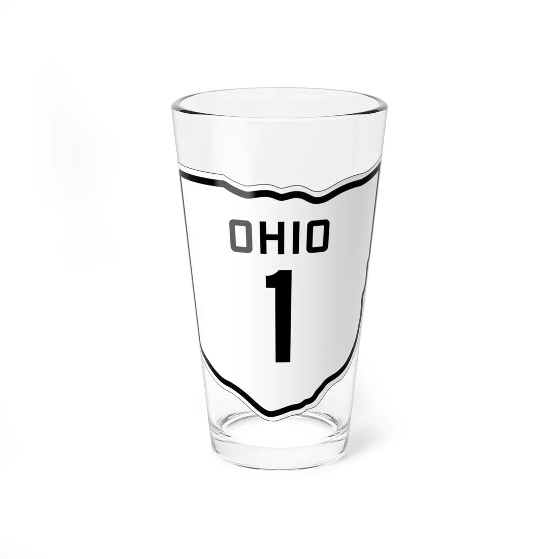 OH-1 1927 (Ohio) (Road Sign) Pint Glass 16oz 16oz - Go Mug Yourself