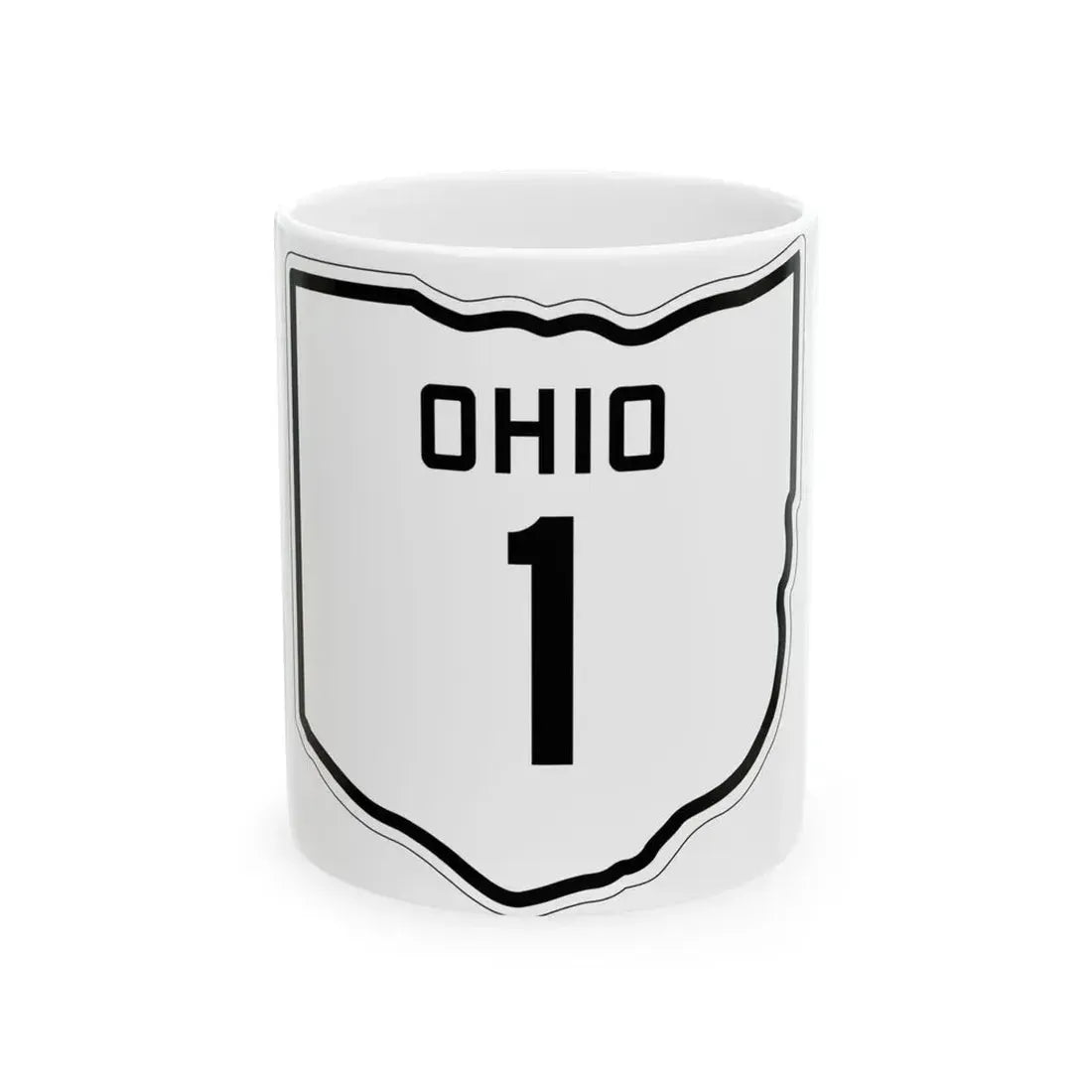 OH-1 1927 (Ohio) (Road Sign) White Coffee Mug 11oz - Go Mug Yourself