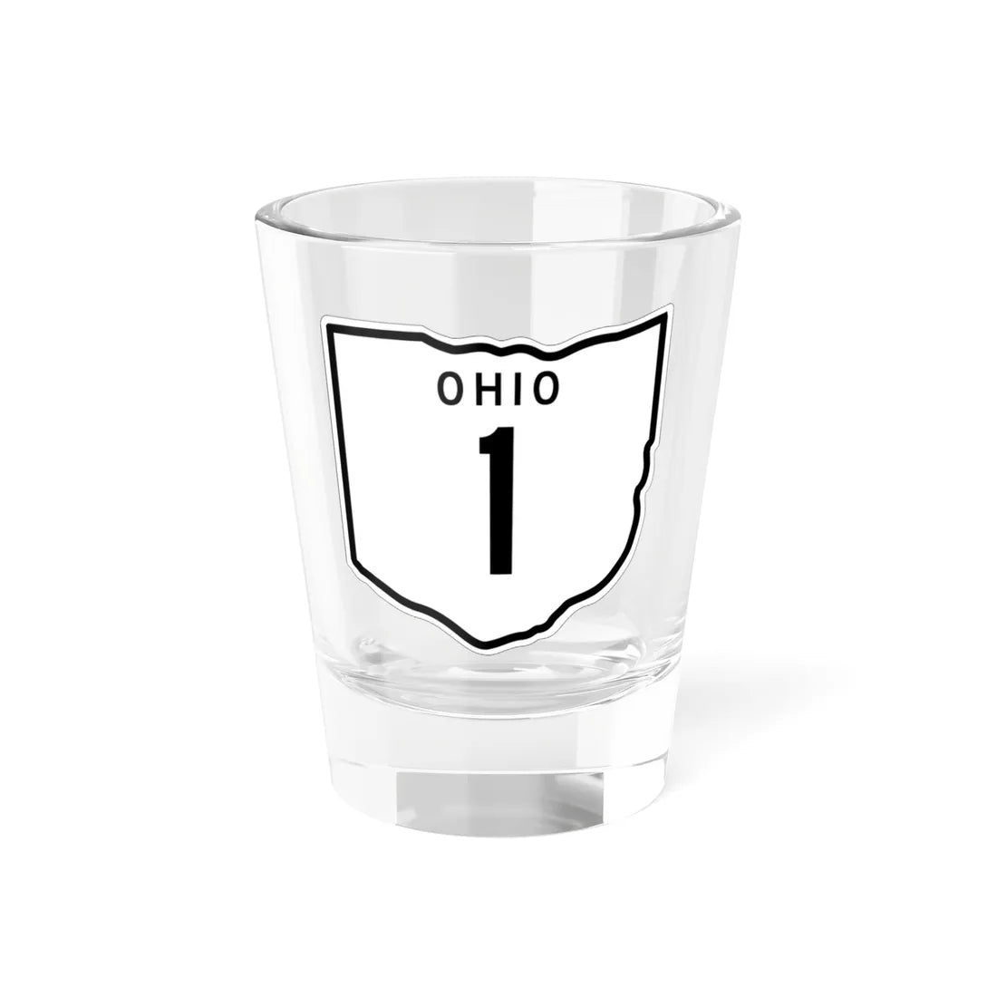 OH-1 1948 (Ohio) (Road Sign) Shot Glass 1.5oz 1.5oz - Go Mug Yourself