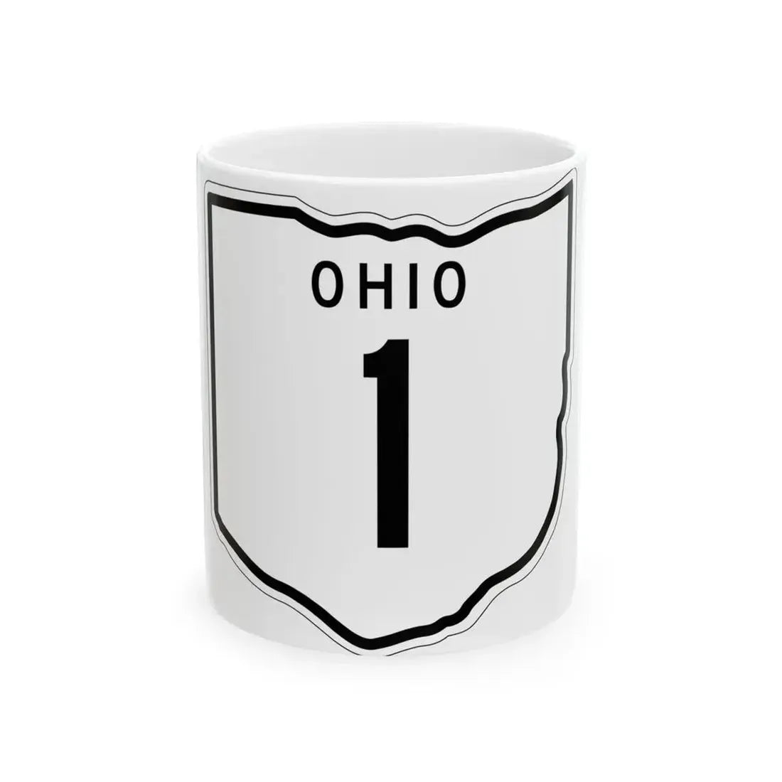 OH-1 1948 (Ohio) (Road Sign) White Coffee Mug 11oz - Go Mug Yourself