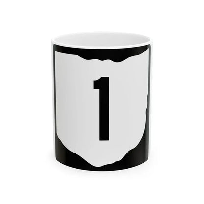 OH-1 (Ohio) (Road Sign) White Coffee Mug 11oz - Go Mug Yourself