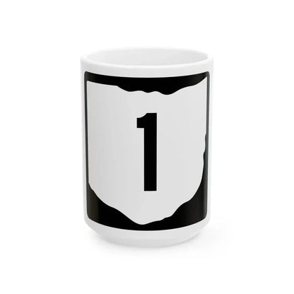 OH-1 (Ohio) (Road Sign) White Coffee Mug 15oz - Go Mug Yourself