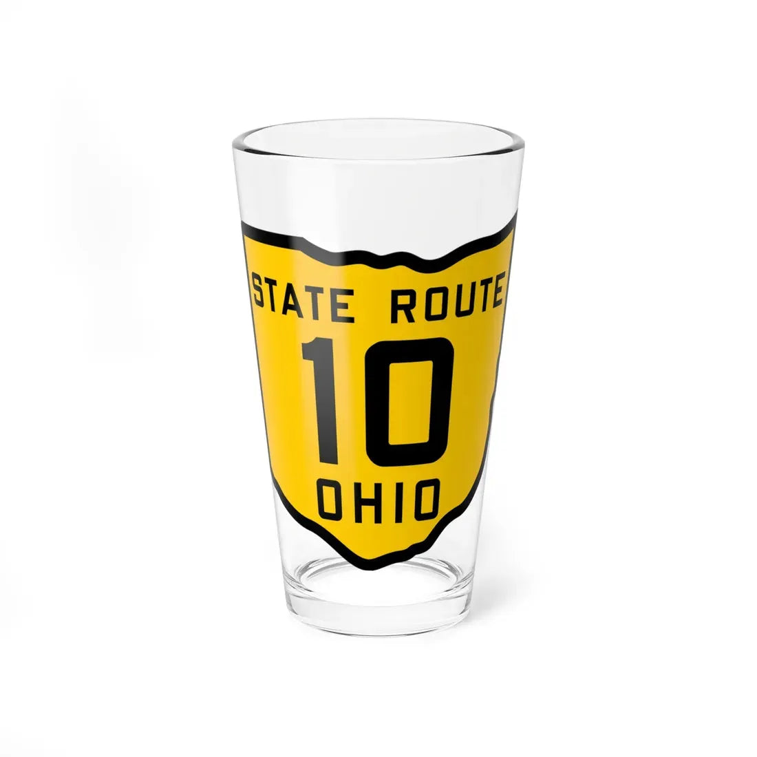 OH-10 1920 (Ohio) (Road Sign) Pint Glass 16oz 16oz - Go Mug Yourself