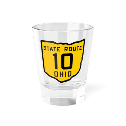 OH-10 1920 (Ohio) (Road Sign) Shot Glass 1.5oz 1.5oz - Go Mug Yourself
