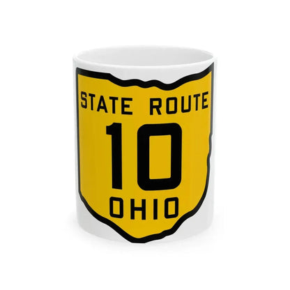 OH-10 1920 (Ohio) (Road Sign) White Coffee Mug 11oz - Go Mug Yourself