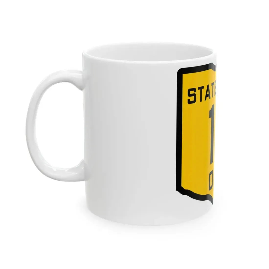 OH-10 1920 (Ohio) (Road Sign) White Coffee Mug - Go Mug Yourself