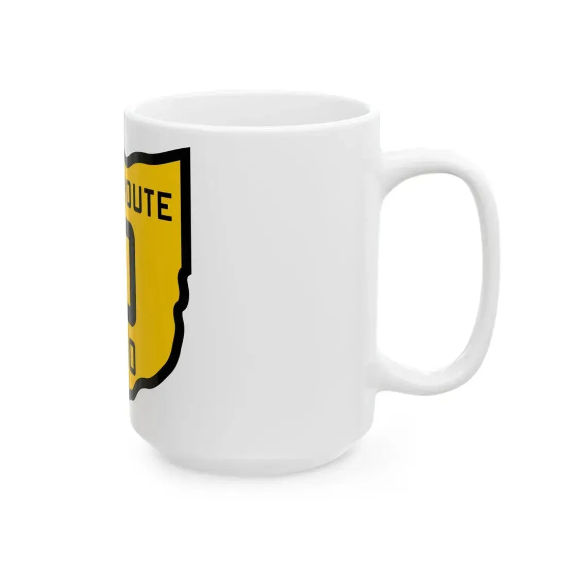 OH-10 1920 (Ohio) (Road Sign) White Coffee Mug - Go Mug Yourself