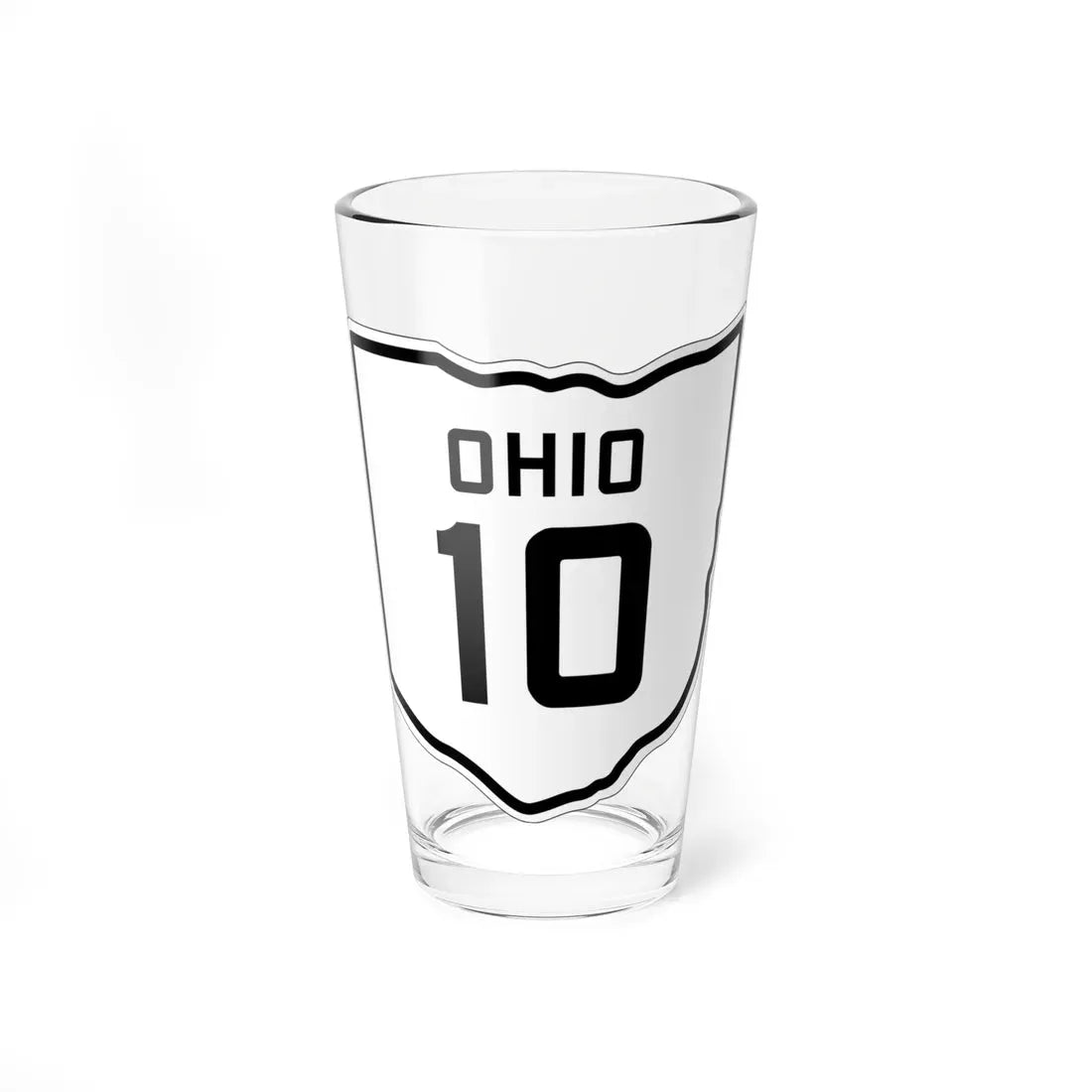 OH-10 1927 (Ohio) (Road Sign) Pint Glass 16oz 16oz - Go Mug Yourself