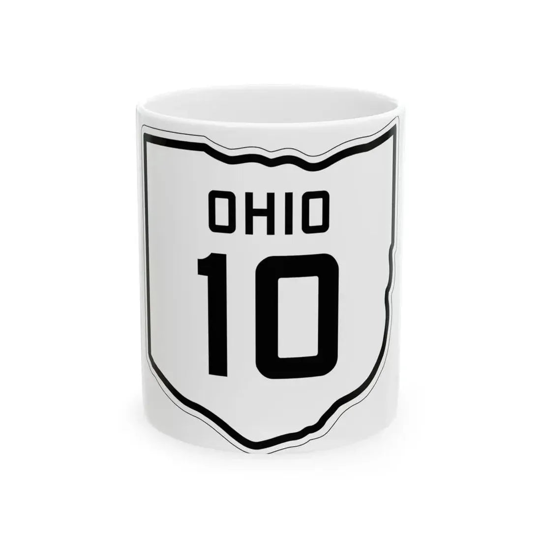OH-10 1927 (Ohio) (Road Sign) White Coffee Mug 11oz - Go Mug Yourself