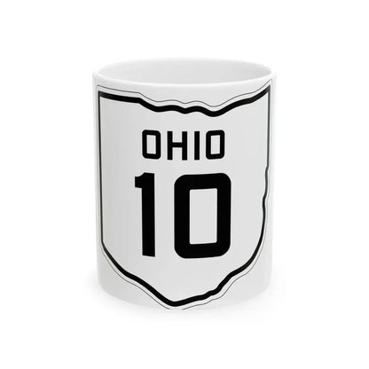 OH-10 1927 (Ohio) (Road Sign) White Coffee Mug 11oz - Go Mug Yourself