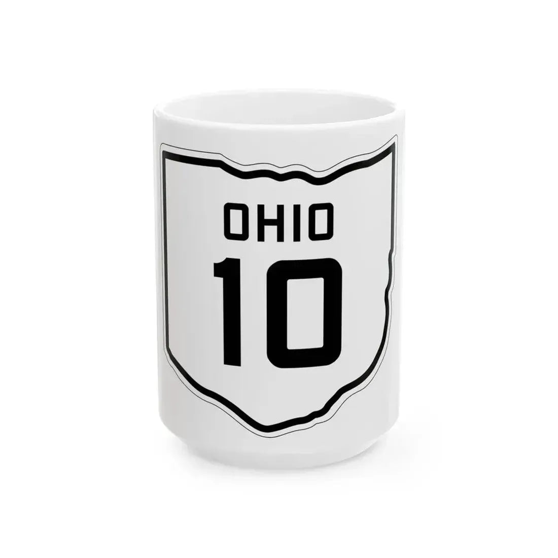 OH-10 1927 (Ohio) (Road Sign) White Coffee Mug 15oz - Go Mug Yourself