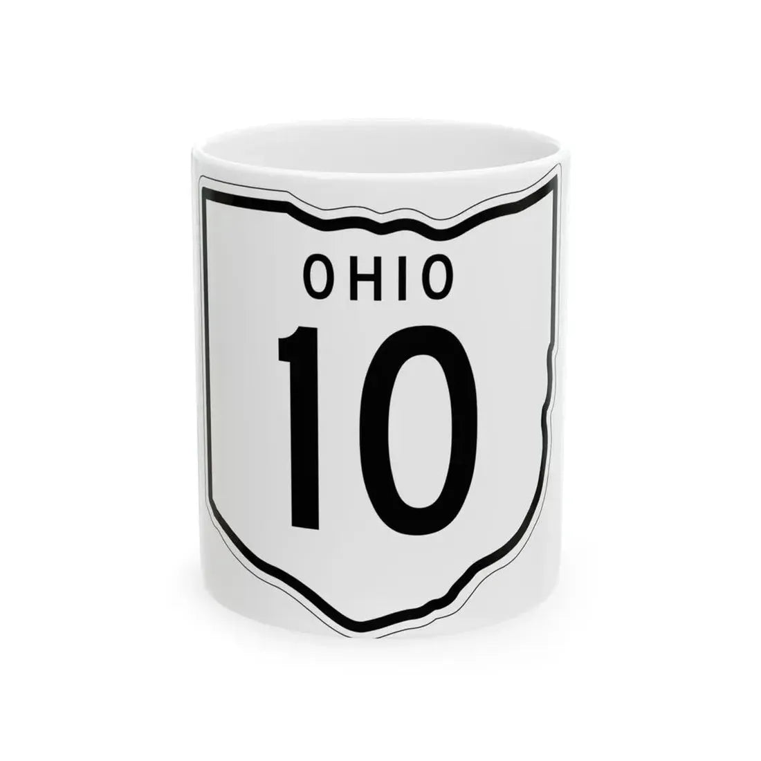 OH-10 1948 (Ohio) (Road Sign) White Coffee Mug 11oz - Go Mug Yourself