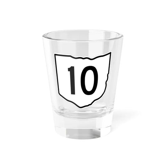 OH-10 1960 (Ohio) (Road Sign) Shot Glass 1.5oz 1.5oz - Go Mug Yourself