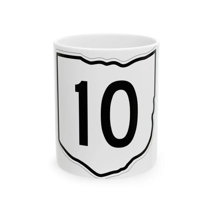 OH-10 1960 (Ohio) (Road Sign) White Coffee Mug 11oz - Go Mug Yourself