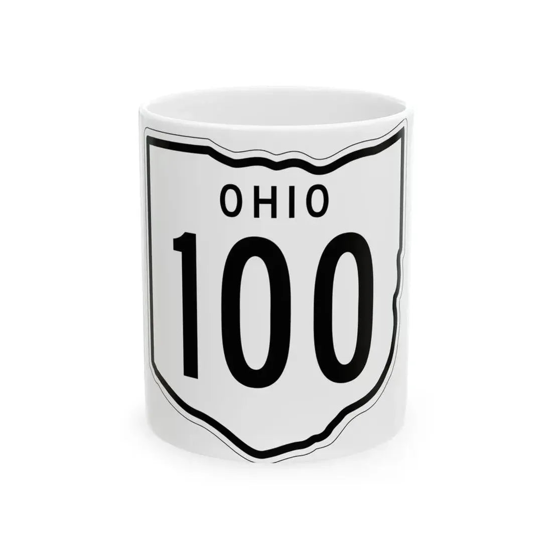 OH-100 1948 (Ohio) (Road Sign) White Coffee Mug 11oz - Go Mug Yourself