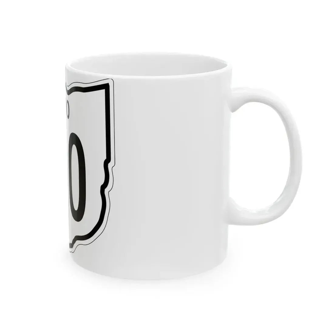 OH-100 1948 (Ohio) (Road Sign) White Coffee Mug - Go Mug Yourself