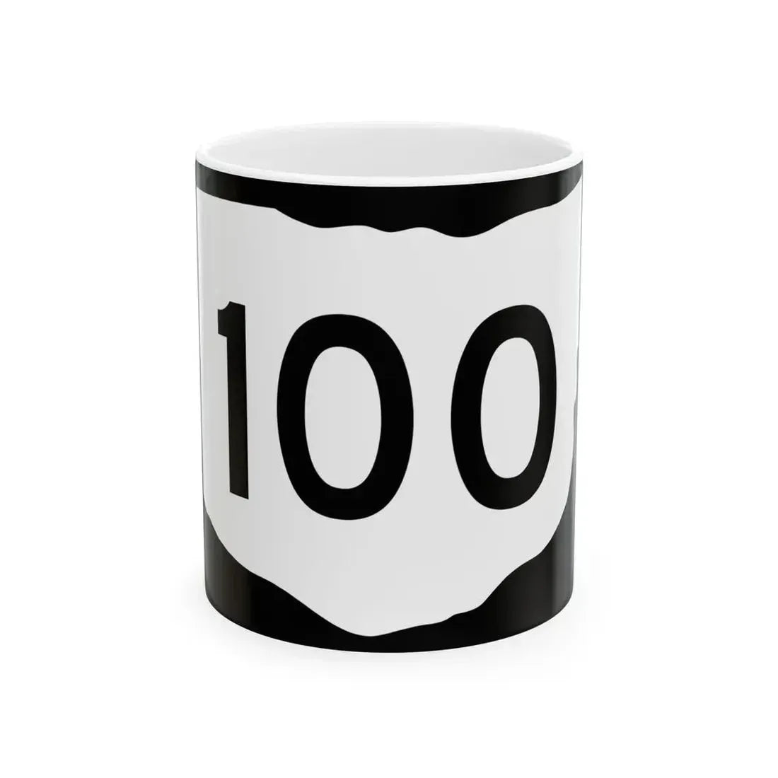OH-100 (Ohio) (Road Sign) White Coffee Mug 11oz - Go Mug Yourself