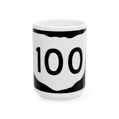 OH-100 (Ohio) (Road Sign) White Coffee Mug 15oz - Go Mug Yourself