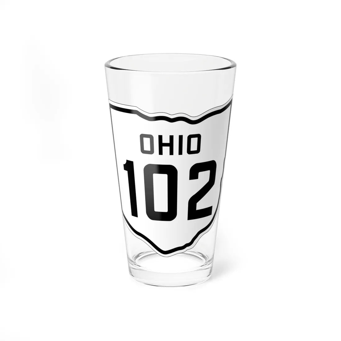 OH-102 1927 (Ohio) (Road Sign) Pint Glss 16oz 16oz - Go Mug Yourself