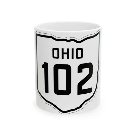 OH-102 1927 (Ohio) (Road Sign) White Coffee Mug 11oz - Go Mug Yourself