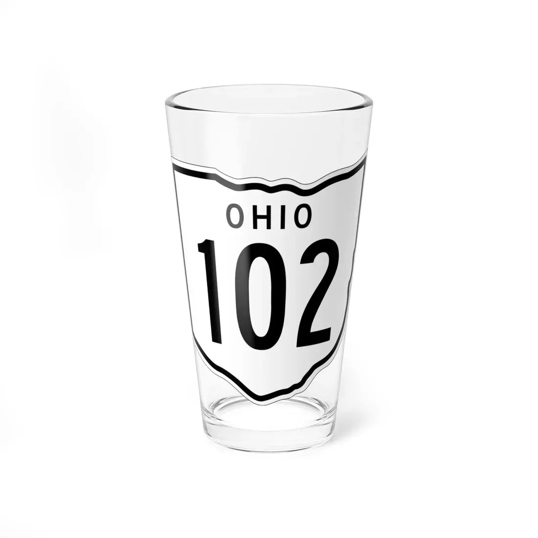 OH-102 1948 (Ohio) (Road Sign) Pint Glass 16oz 16oz - Go Mug Yourself