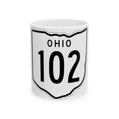 OH-102 1948 (Ohio) (Road Sign) White Coffee Mug 11oz - Go Mug Yourself