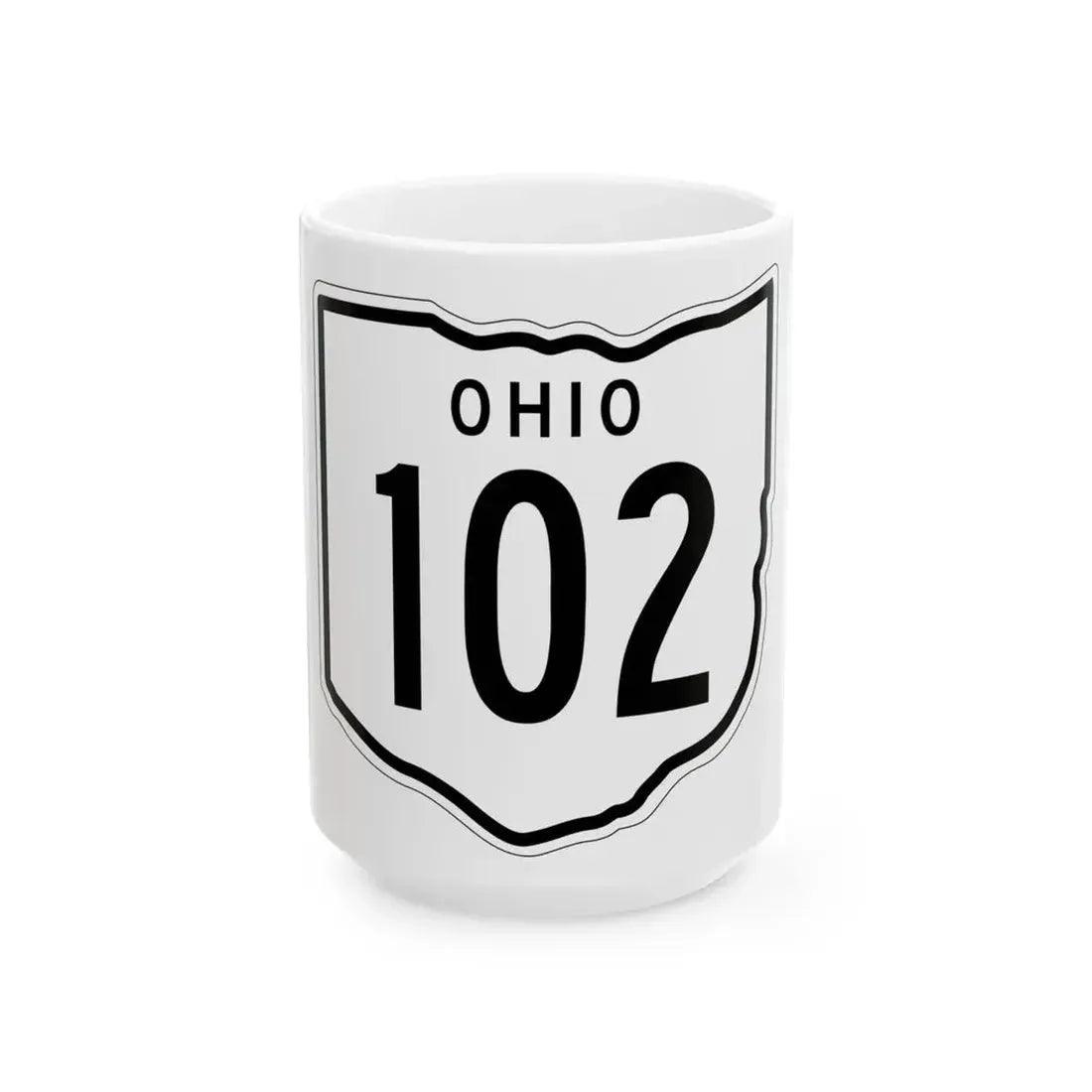 OH-102 1948 (Ohio) (Road Sign) White Coffee Mug 15oz - Go Mug Yourself