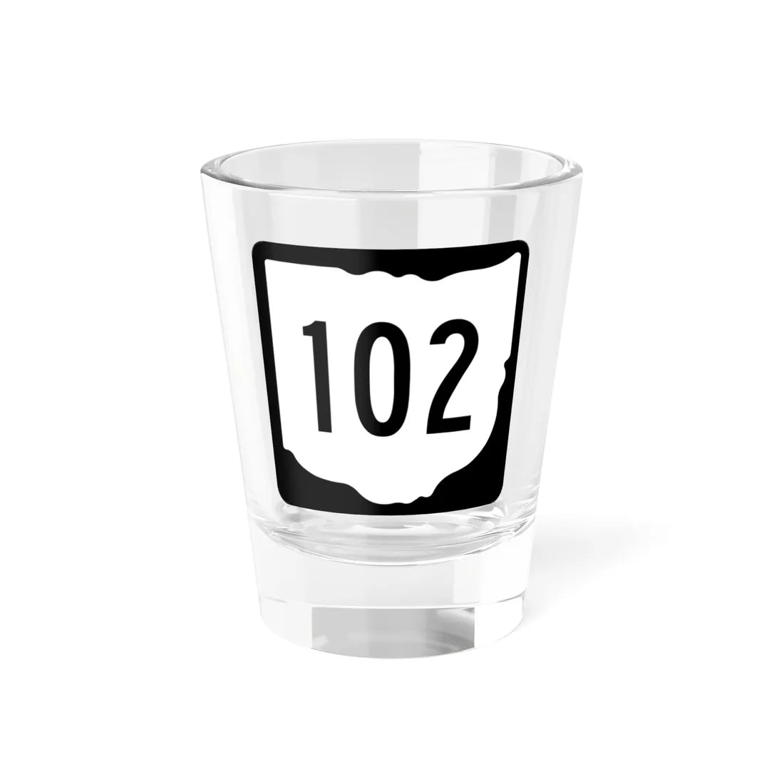 OH-102 1967 (Ohio) (Road Sign) Shot Glass 1.5oz 1.5oz - Go Mug Yourself