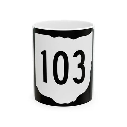 OH-103 1967 (Ohio) (Road Sign) White Coffee Mug 11oz - Go Mug Yourself