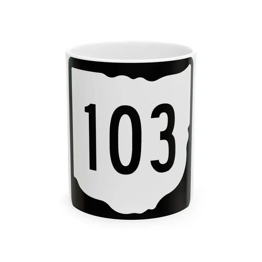 OH-103 1967 (Ohio) (Road Sign) White Coffee Mug 11oz - Go Mug Yourself