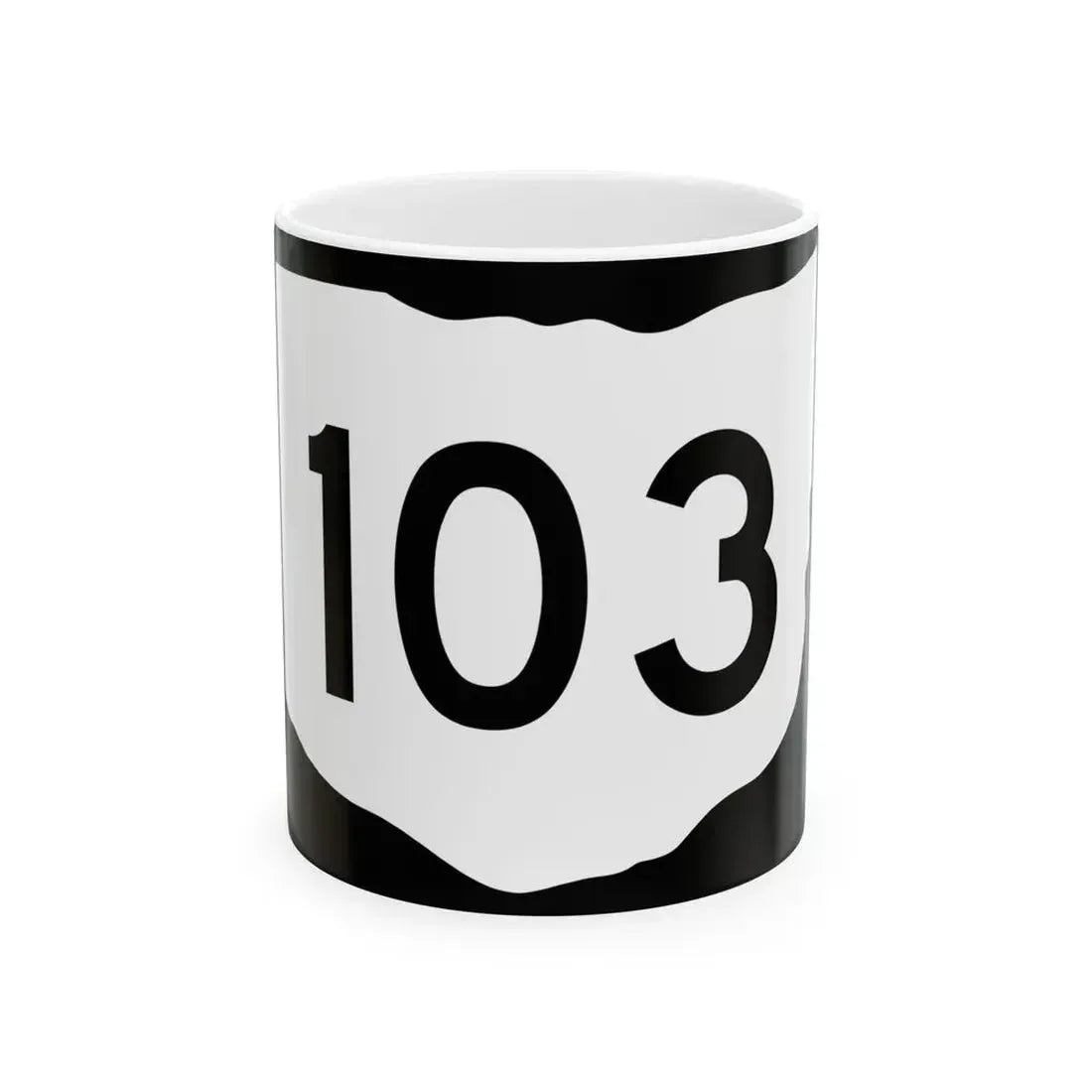 OH-103 (Ohio) (Road Sign) White Coffee Mug 11oz - Go Mug Yourself
