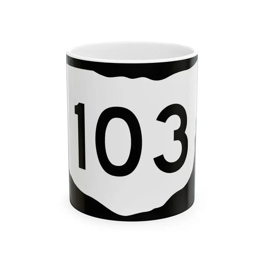 OH-103 (Ohio) (Road Sign) White Coffee Mug 11oz - Go Mug Yourself